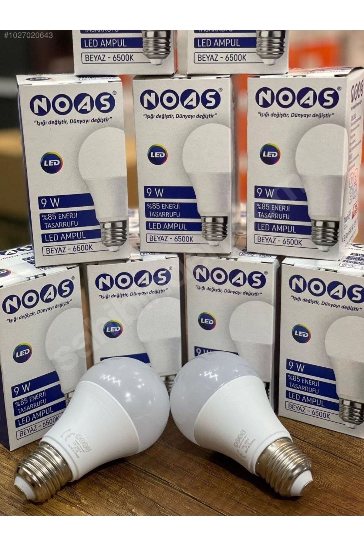 Noas 9W LED Ampul Beyaz Işık 6500K Tasarruflu Ampul